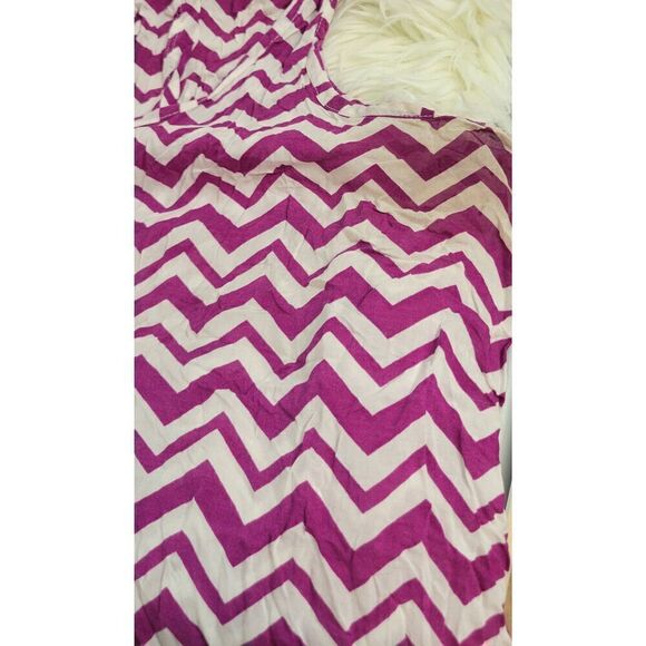 Faded Glory Sz XL (16 - 18) Purple Chevron Stripes Sleeveless Tank Blouse - Picture 6 of 6